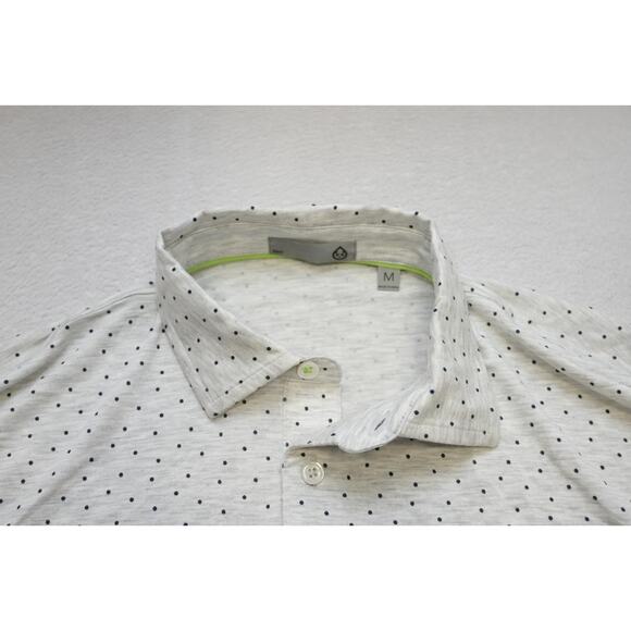 Tasc Golf Polo Wicking Stretch Athletic Shirt Polka Dot Short Sleeve Mens Medium - Picture 7 of 10